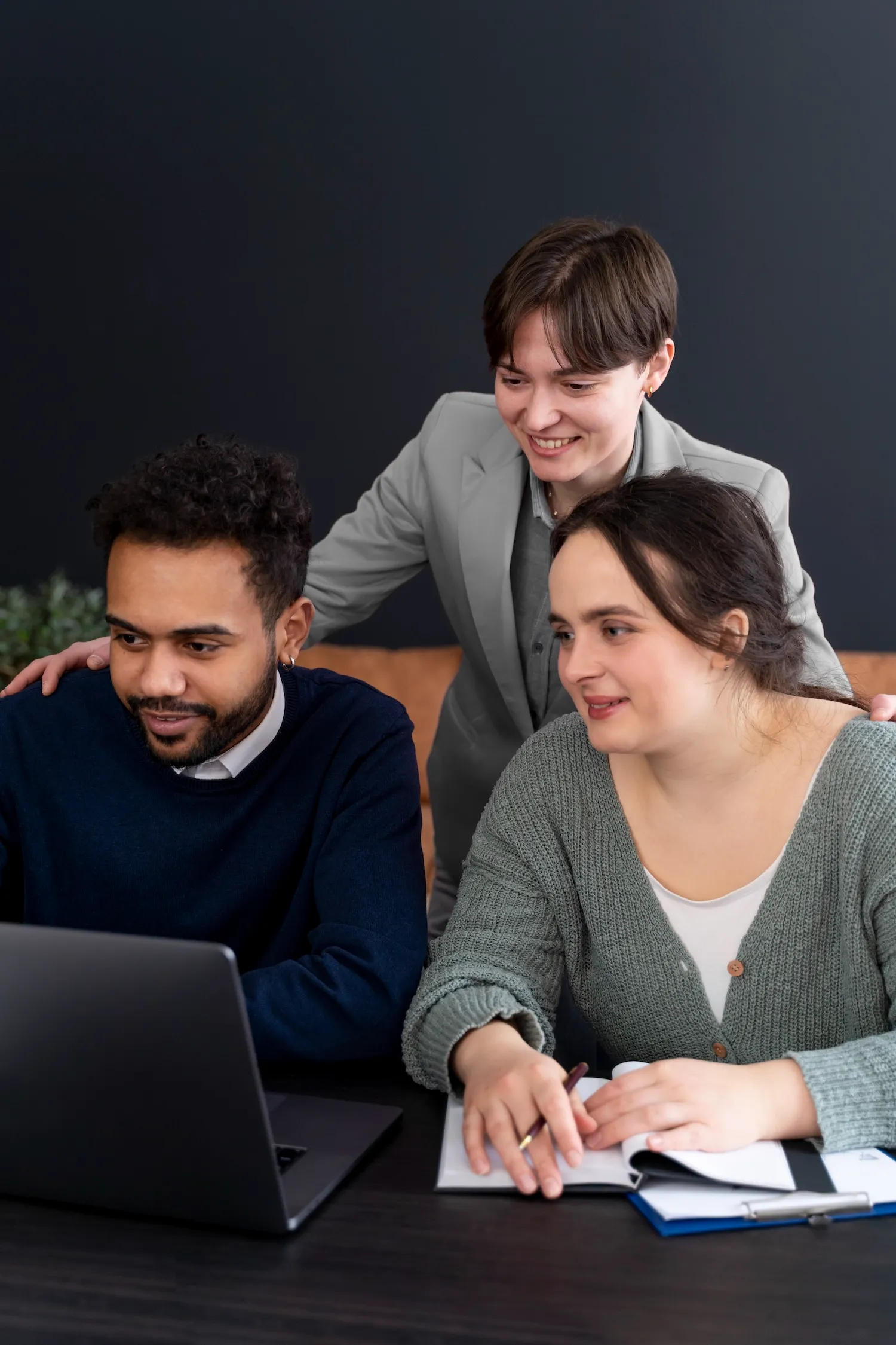 Students collaborating during MBA studies